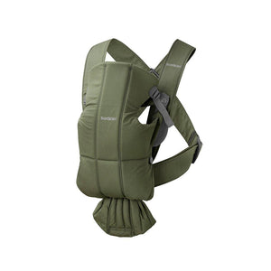 BabyBjorn Mini Woven Baby Carrier - Dark Green-Baby Carriers- | Natural Baby Shower