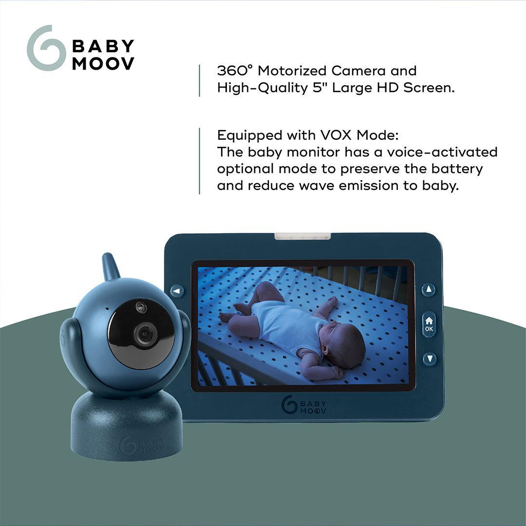 Babymoov YOO MASTER PLUS HD Motorised video babymonitor, screen 5" - Blue-Baby Monitors-Blue- | Natural Baby Shower