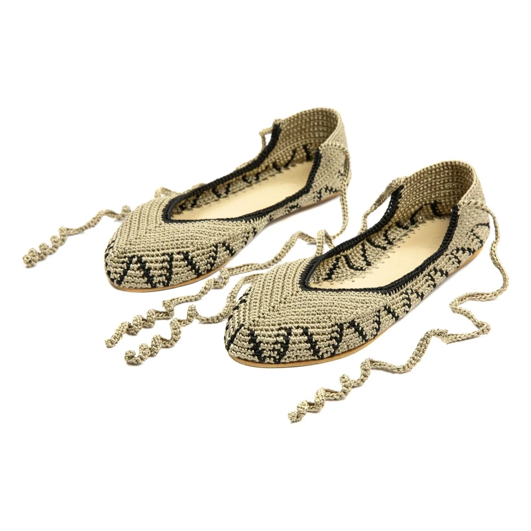 Kashura - High Ballet Flats Pistachio Coffee | Brown