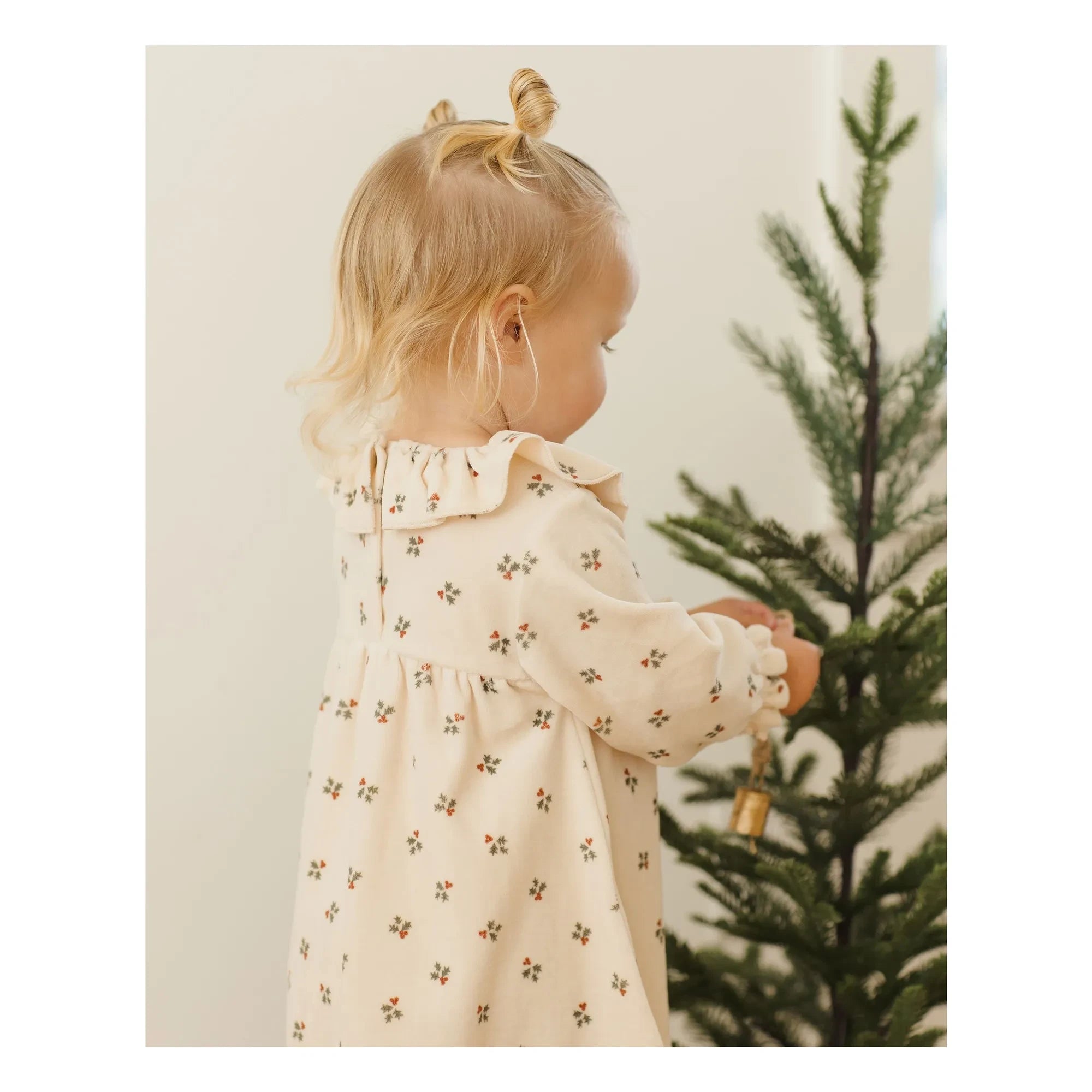 Quincy Mae - Holly Berry Kleid | Ecru