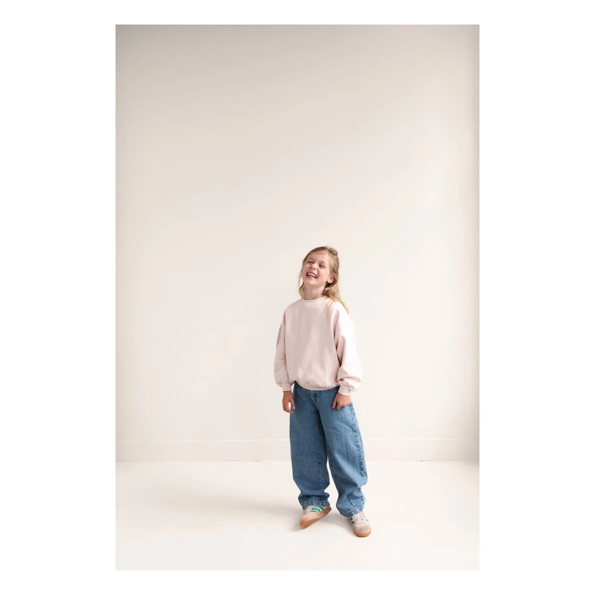 Jenest - Maxi Sweatshirt aus Bio-Baumwolle | Blassrosa