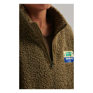 American Vintage - Hoktown Halb-Reißverschluss-Sweatshirt | Khaki-Braun