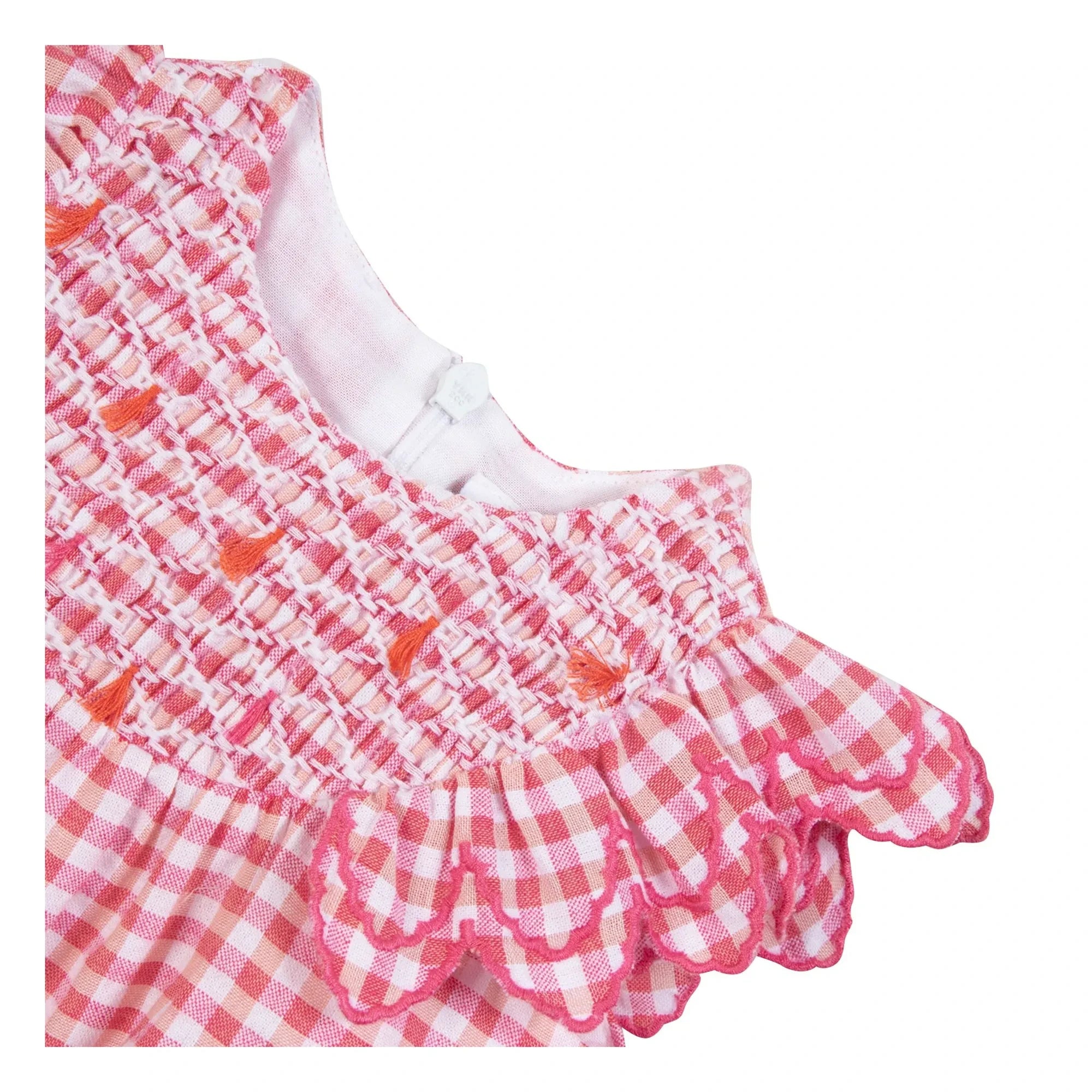 Tartine et Chocolat - Gestreiftes Kleid mit Gipiüre | Rosa