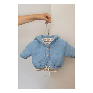 1+ in the family - Imbros Denim Kapüşonlu Ceket | Açık Mavi