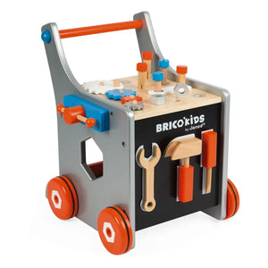 Janod - Brico Kids Ahşap Mıknatıslı Araba ve 25 Aksesuar