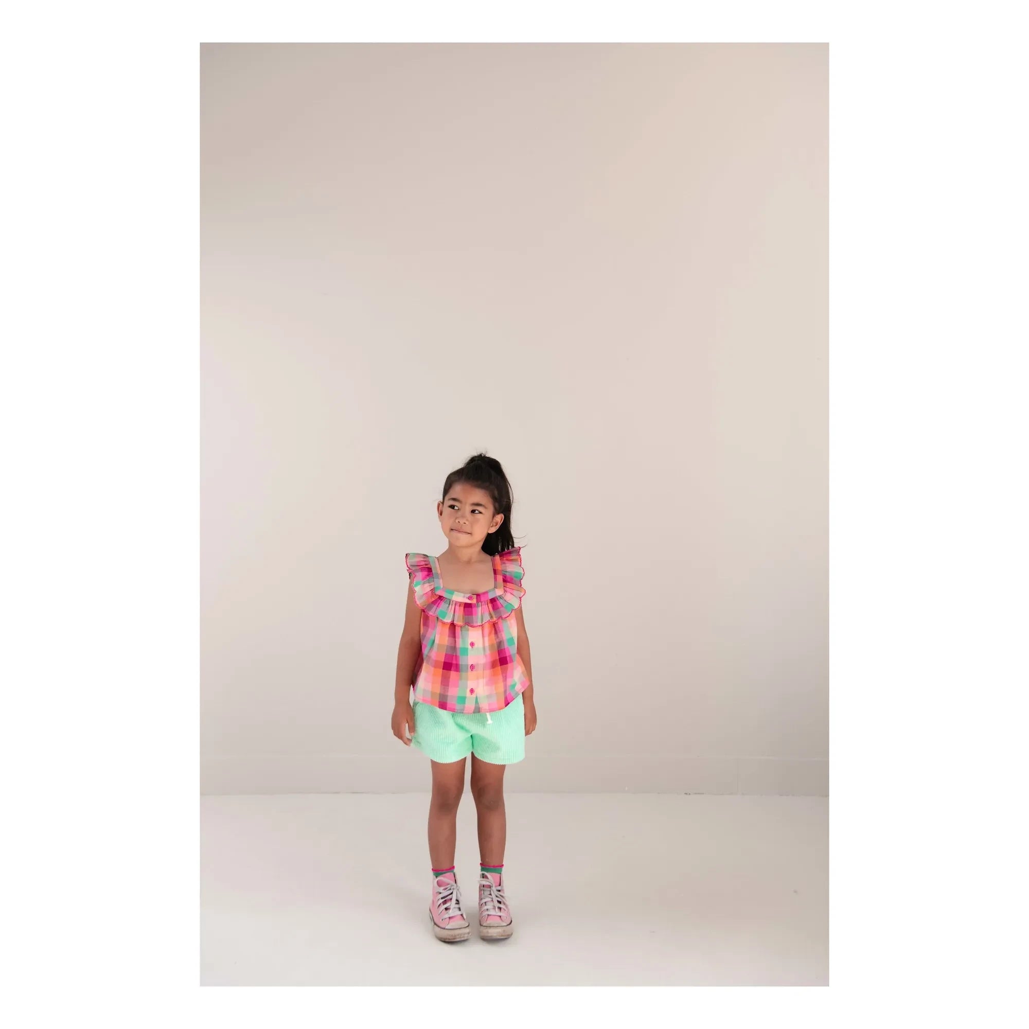 Jenest - Lou Velvet Organic Cotton Shorts | Turquoise