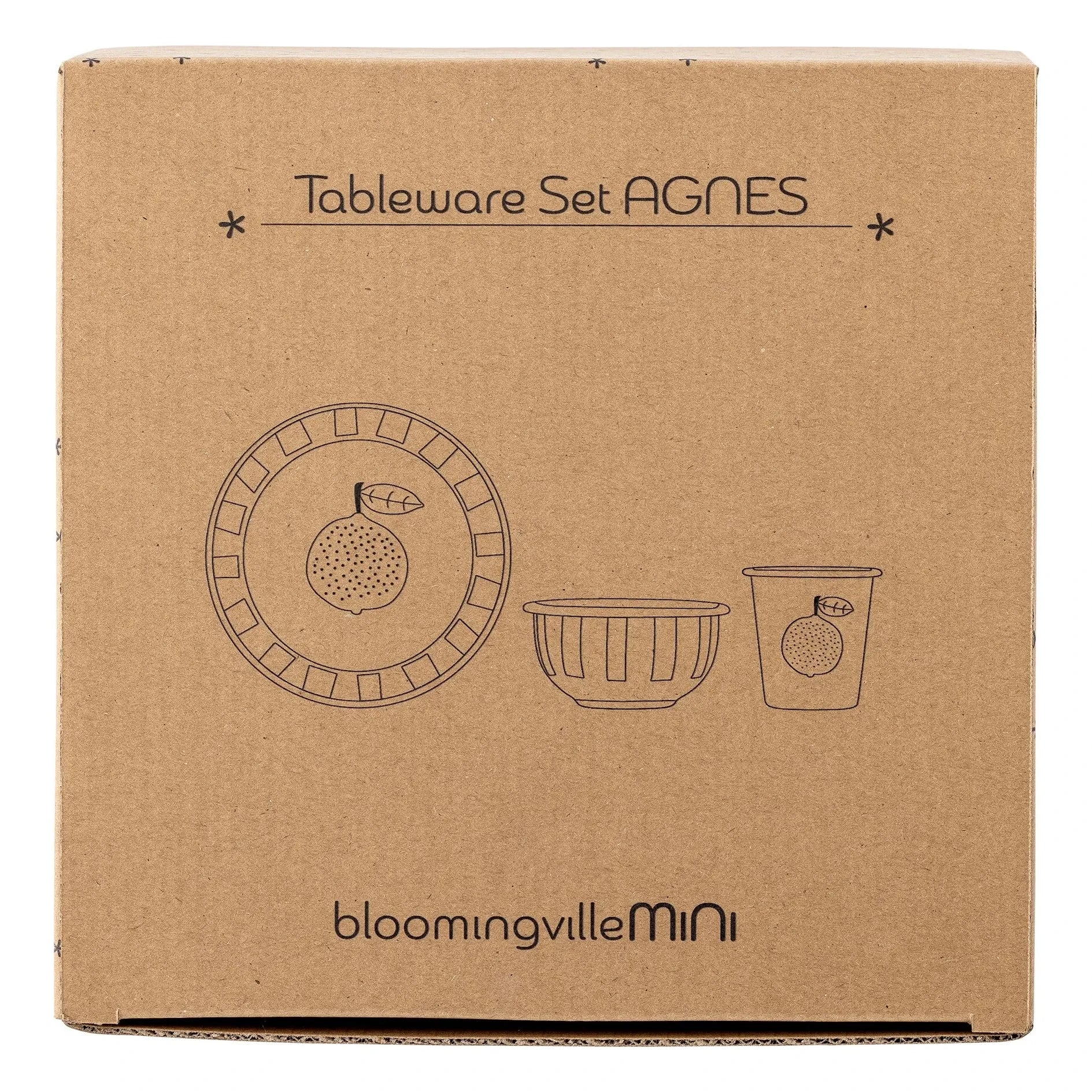 Bloomingville Mini - Agnès emaye sofra seti | Beyaz