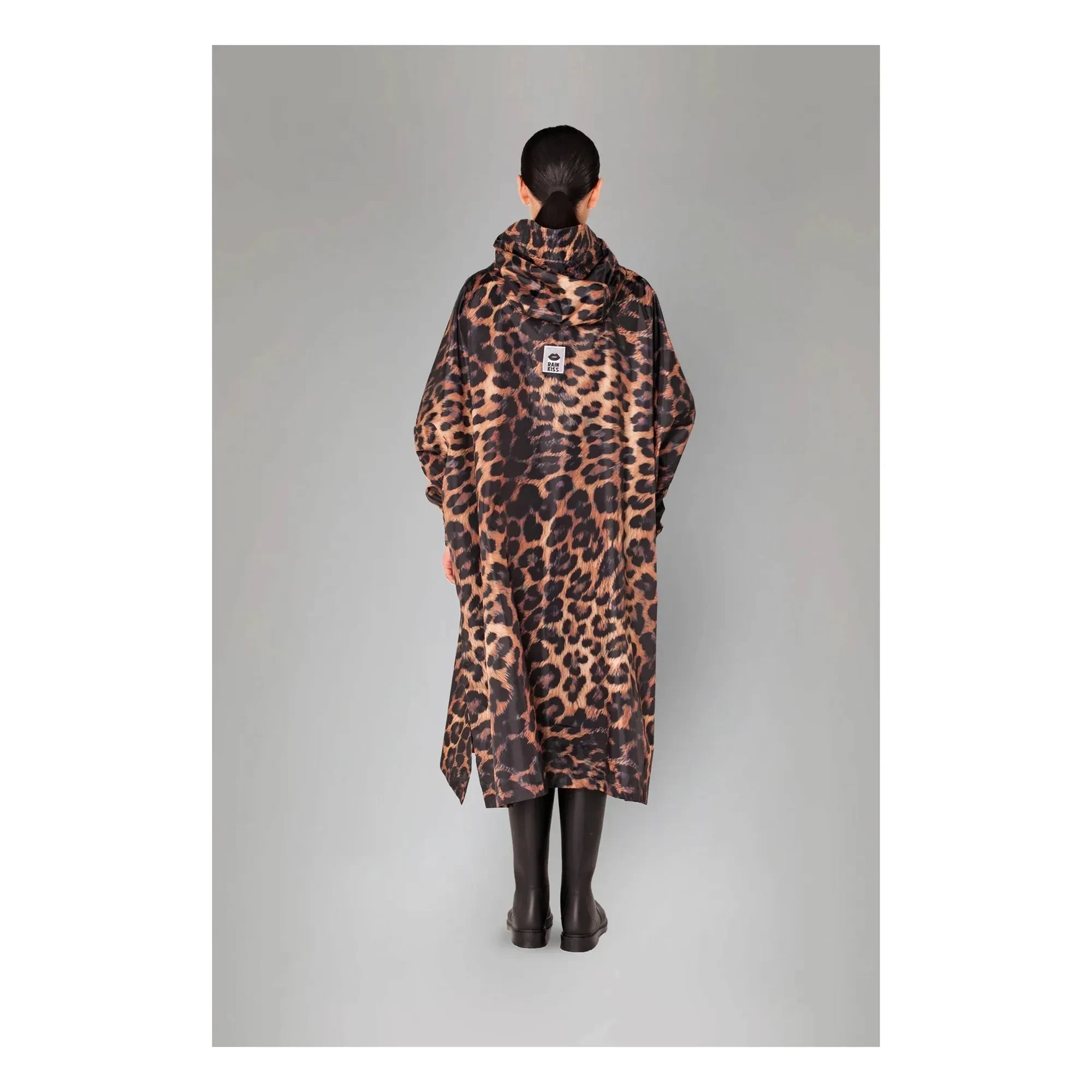 Rainkiss - Dark Leopard Waterproof Cape - Women's Collection | Brown