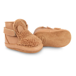 Donsje - Richy Brown Bear Fur-Lined Booties | Frosted Brown