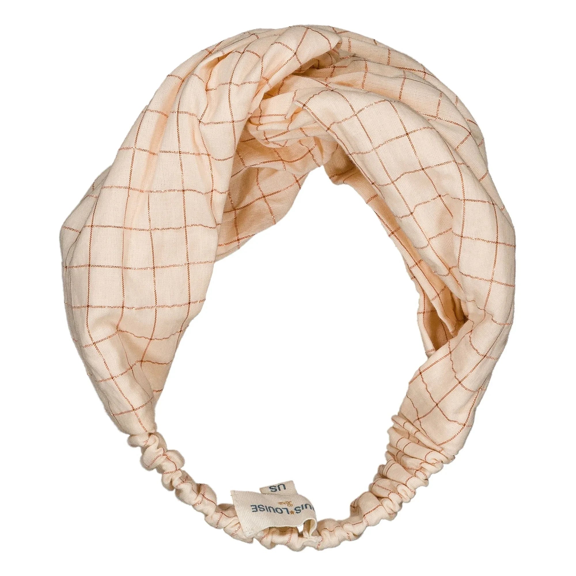 Louis Louise - Francesca Check headband | Pale Pink