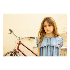 Louis Louise - Célestine Chambray Elbise | Açık Mavi