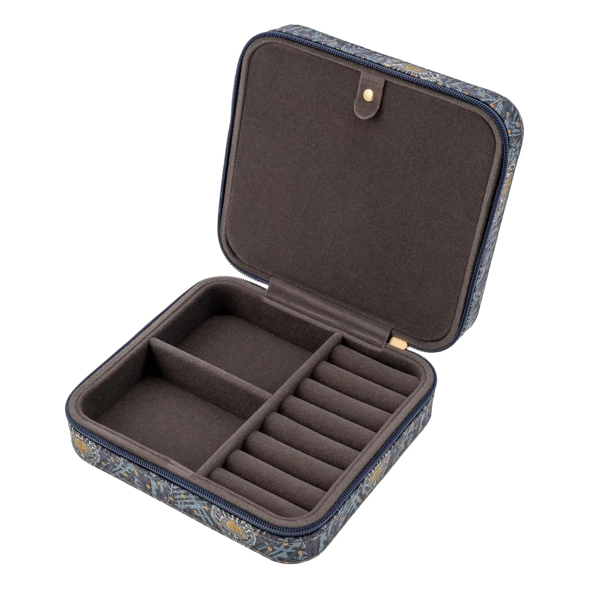 Bon Dep - Square MW Liberty Queen Hera Dot Jewelry Box | Midnight Blue