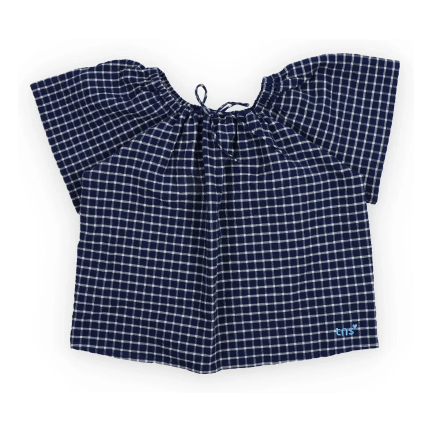 the new society - Blouse Jasmine Kareli | Koyu Mavi