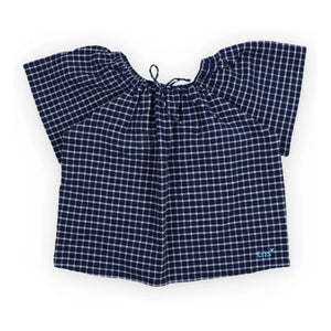 the new society - Blouse Jasmine Kareli | Koyu Mavi