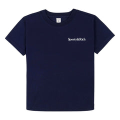 Sporty & Rich - Tennis T-Shirt Recycled Cotton | Navy