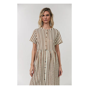 Lollys Laundry - Aliya Baumwollkleid | Mokka