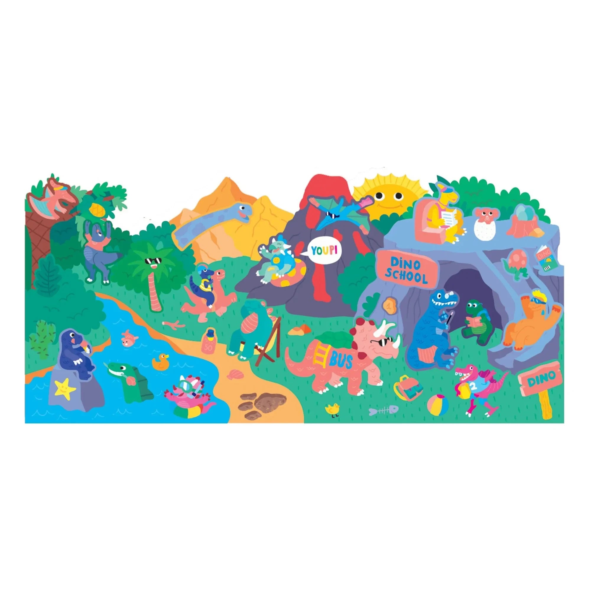 Omy x Gallimard Jeunesse - Dinoland boyama posteri