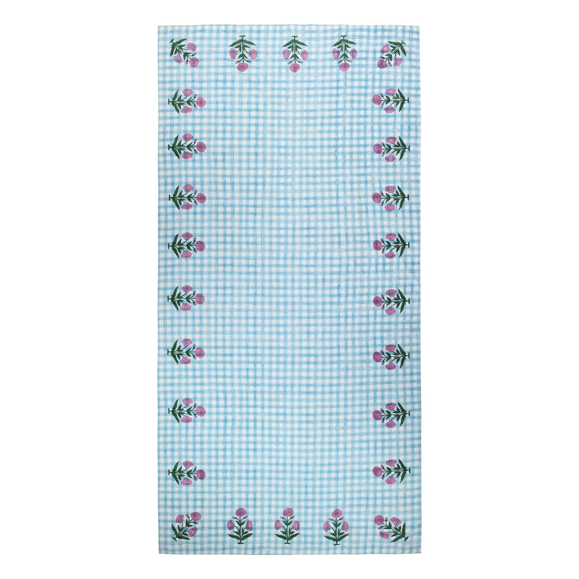 Doing Goods - Iris Karierte Tischdecke | Blau