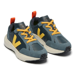 Veja - Elasticated Lace-Up Sneakers Little Canary Light Leather | Blue