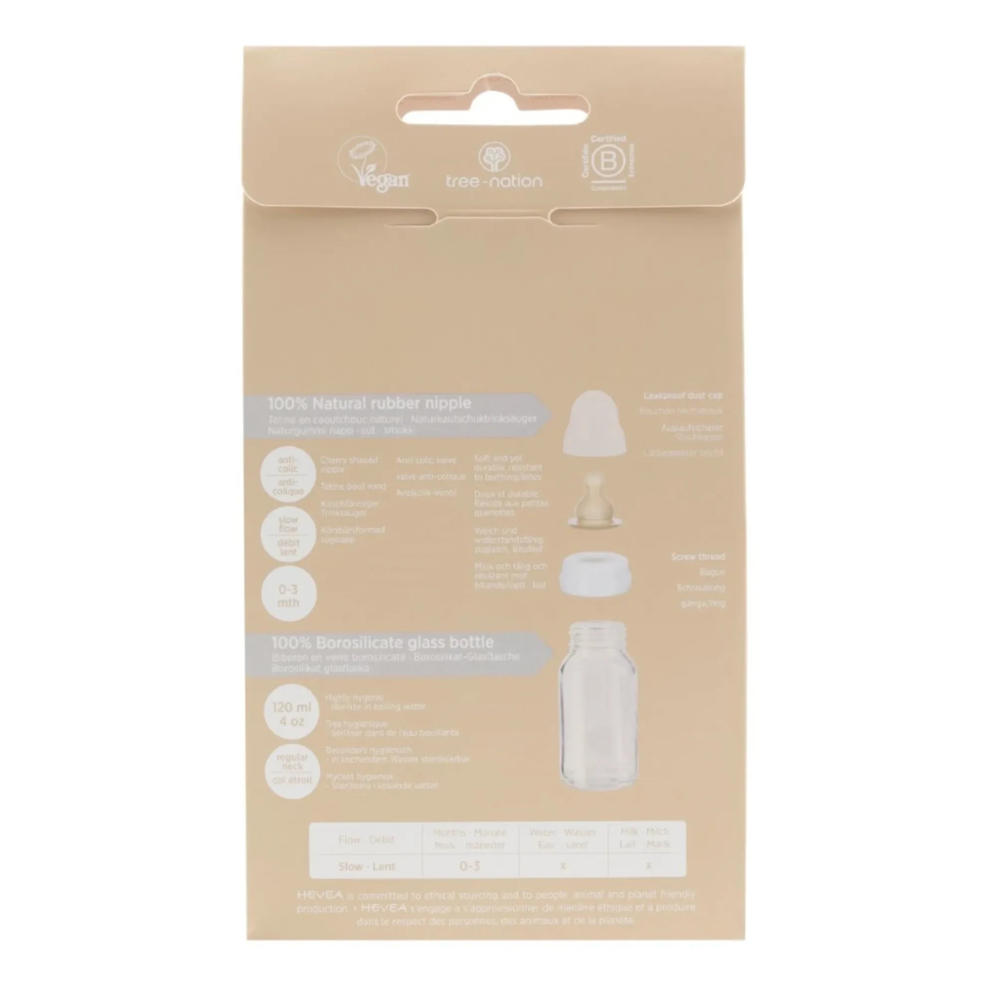 Hevea - Cam Bebek Biberonu 240 ml - 2'li Set