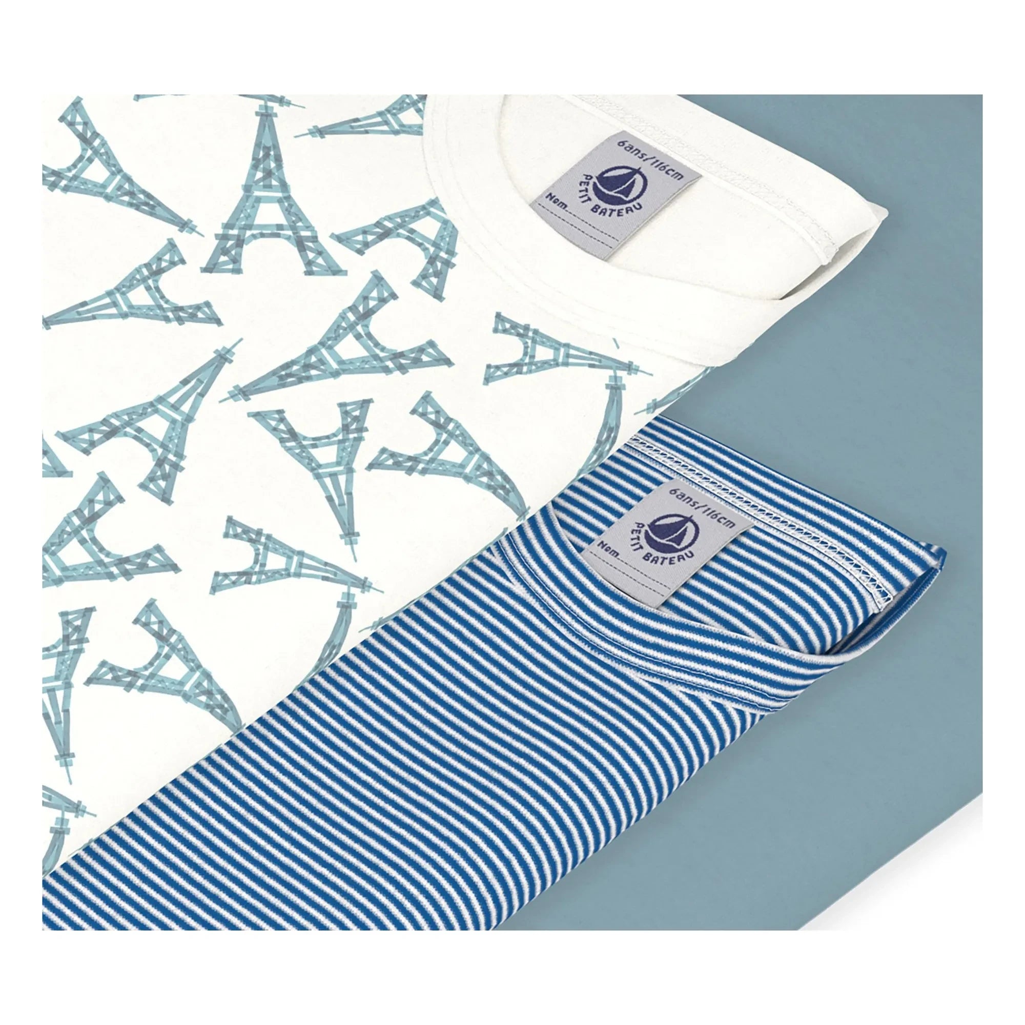 Petit Bateau - Set of 3 Eiffel Tower T-Shirts | Green