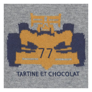 Tartine et Chocolat - Yün Yarış Arabası Kazak | Gri melanj