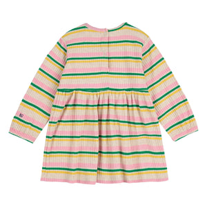 Bobo Choses - Geripptes Kleid aus Bio-Baumwolle mit Streifen | Ecru