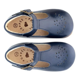 Poppée - Milton T-Bar Mary Janes | Navy Blue