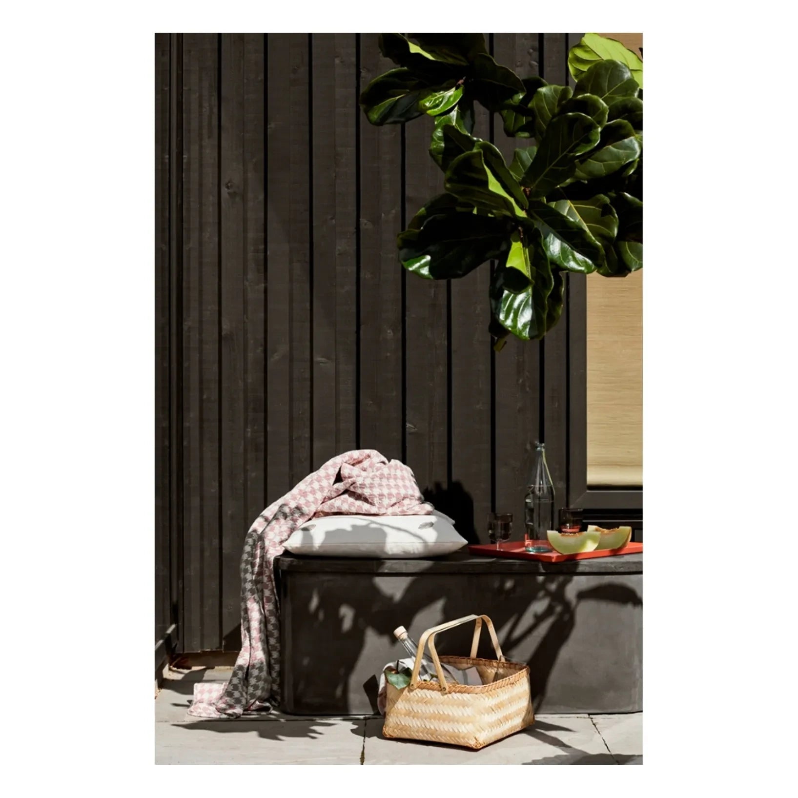 Broste Copenhagen - Fiber Outdoor Storage Bench | Carbon