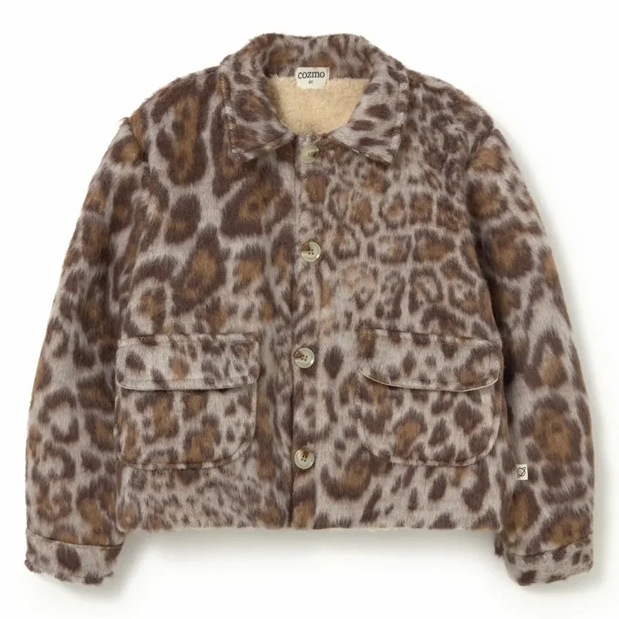 Cozmo - Riga Leopard Ceket | Kahverengi