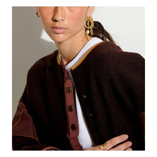 Sessùn - Soğuk Gece Yün Ceket | Kahverengi