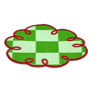 Bitossi - Dama Verde ekose bardak altlığı - 2'li set | Yeşil