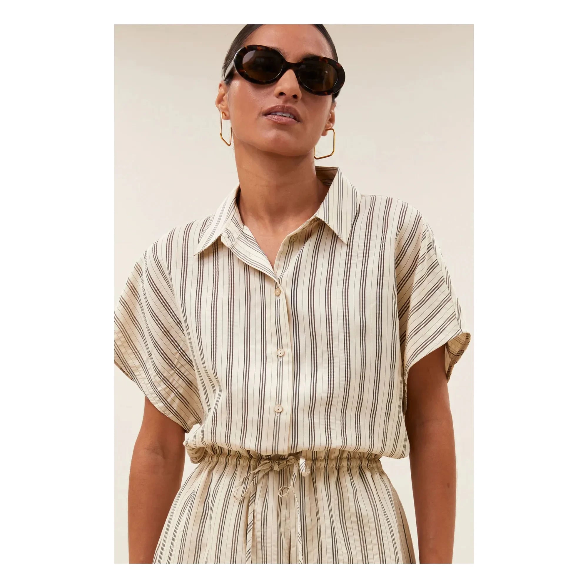 By Bar - Joan Pants Striped | White
