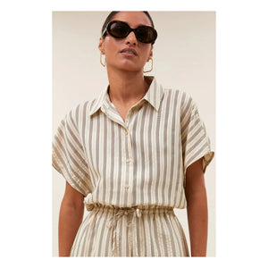 By Bar - Joan Pants Striped | White