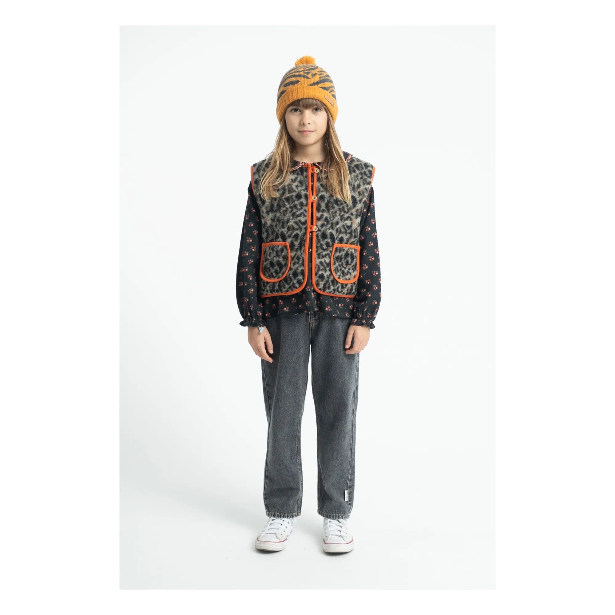 Piupiuchick - Leopar Sherpa Kolsuz Ceket | Bej