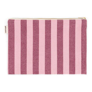 Rose in April - Lili Çizgili clutch çanta | Pembe