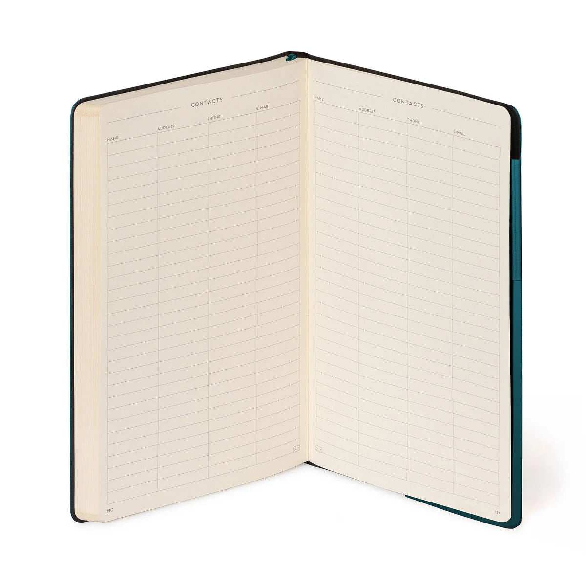 Legami - Cuaderno con Páginas Blancas y Funda Suave Monocromática - Teal Profundo - Mi Cuaderno