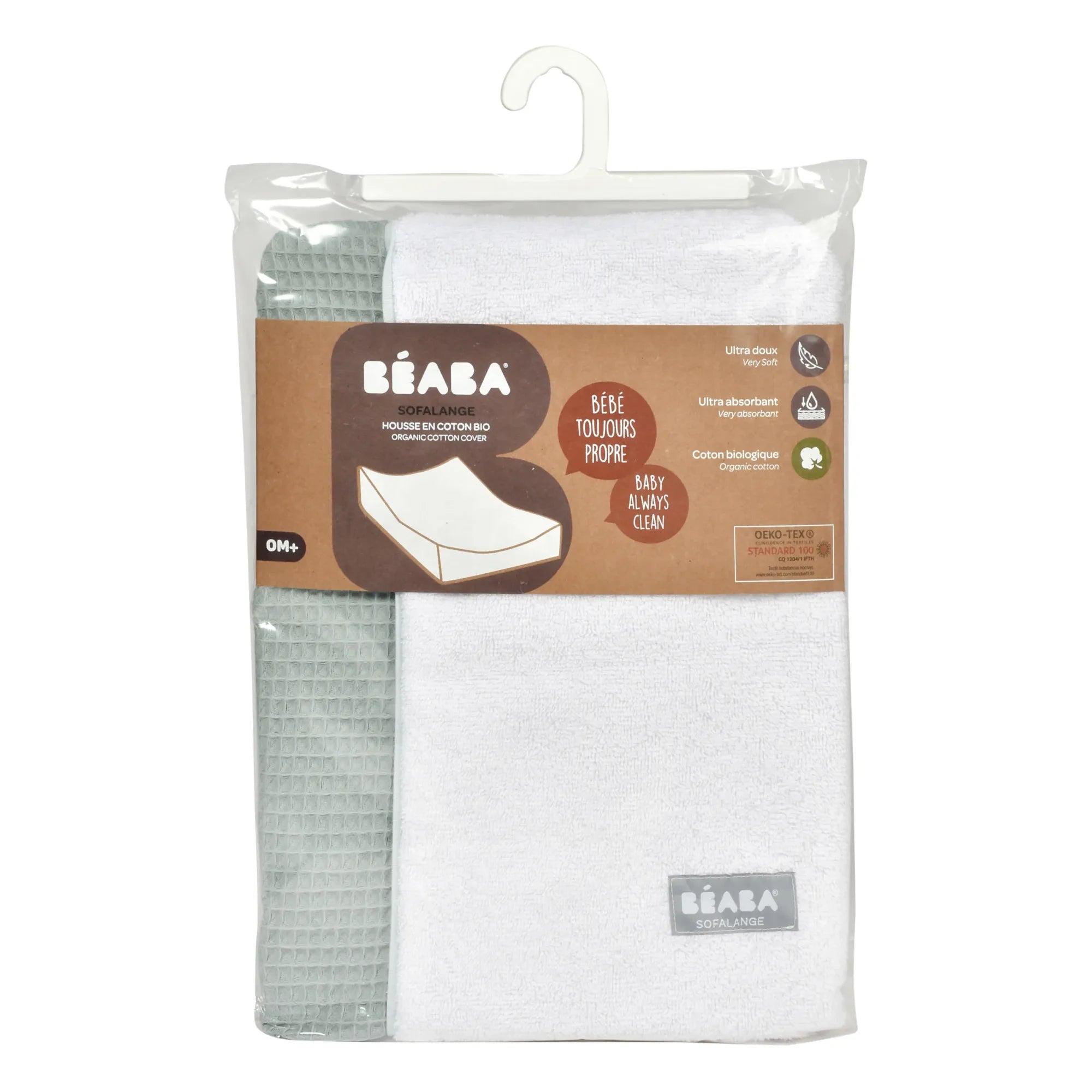 Béaba - Sofalange Changing Pad Cover | Green Water