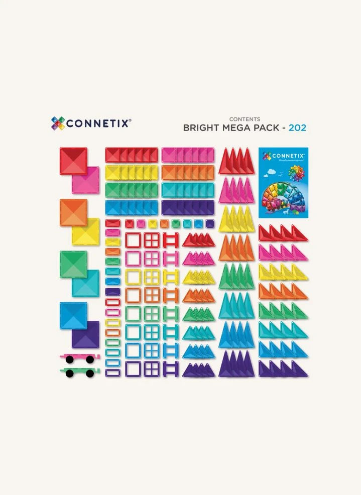 Connetix - Mega Paket - 202 Teile | Regenbogen