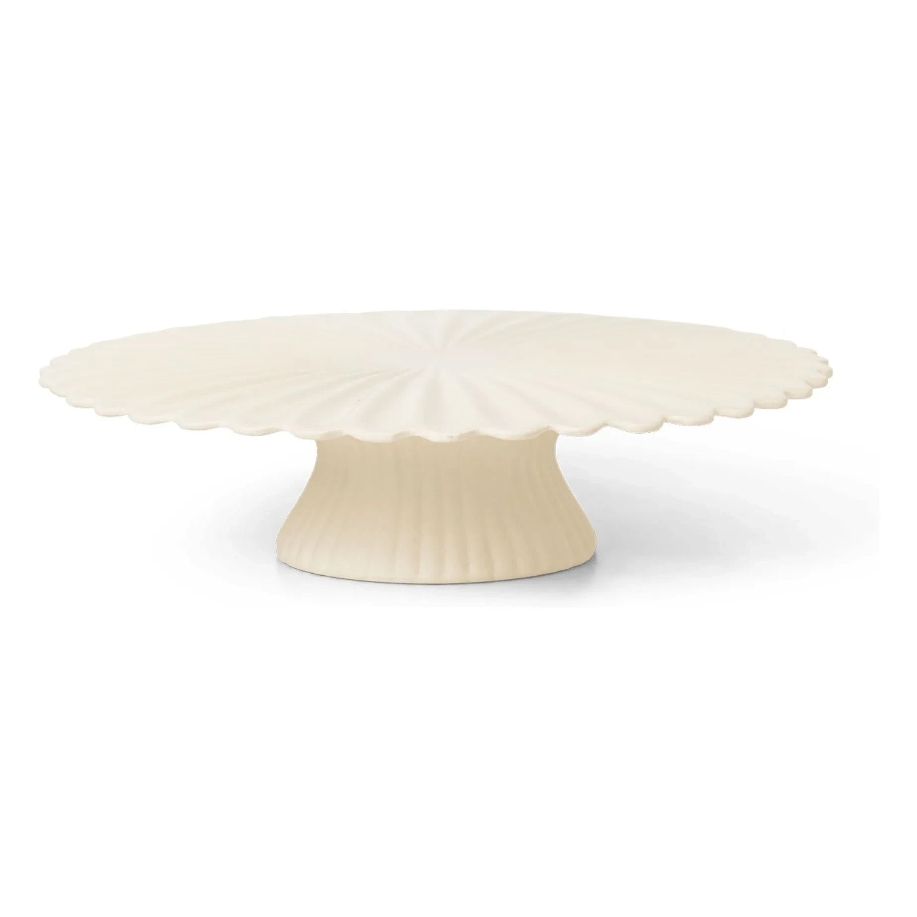 Ferm Living - Spring Keramik-Kuchenständer | Gebrochenes Weiß
