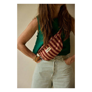 Gabrielle Paris - Garance striped banana bag | Red