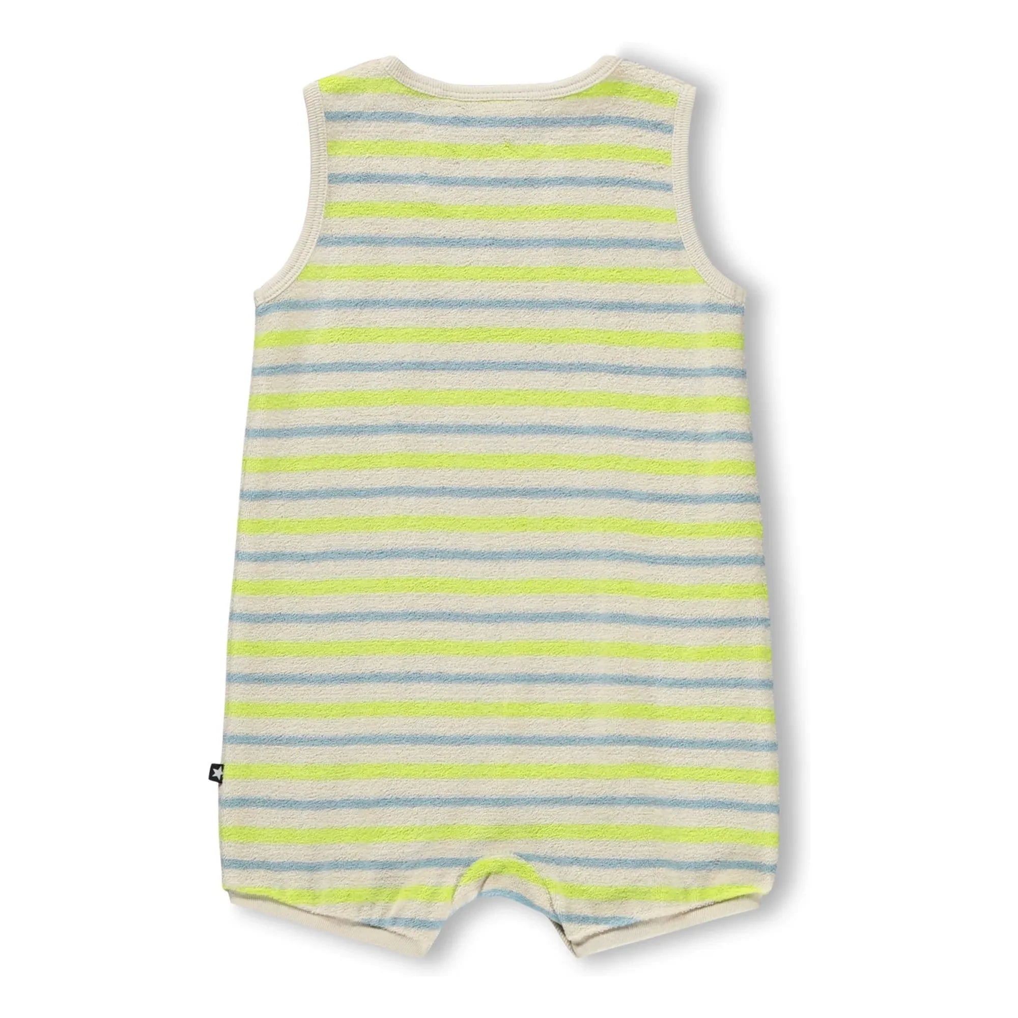 Molo - Gestreifter Fu Playsuit aus Bio-Baumwolle | Ecru