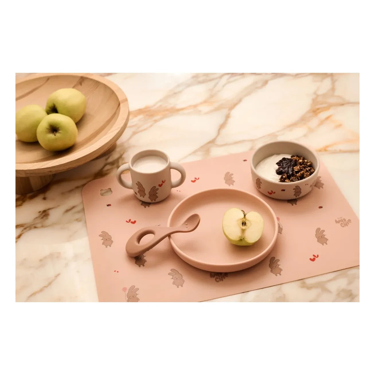 Liewood - Vivi Silicone Mealtime Set - 4-piece Set | Wild child/Rosey