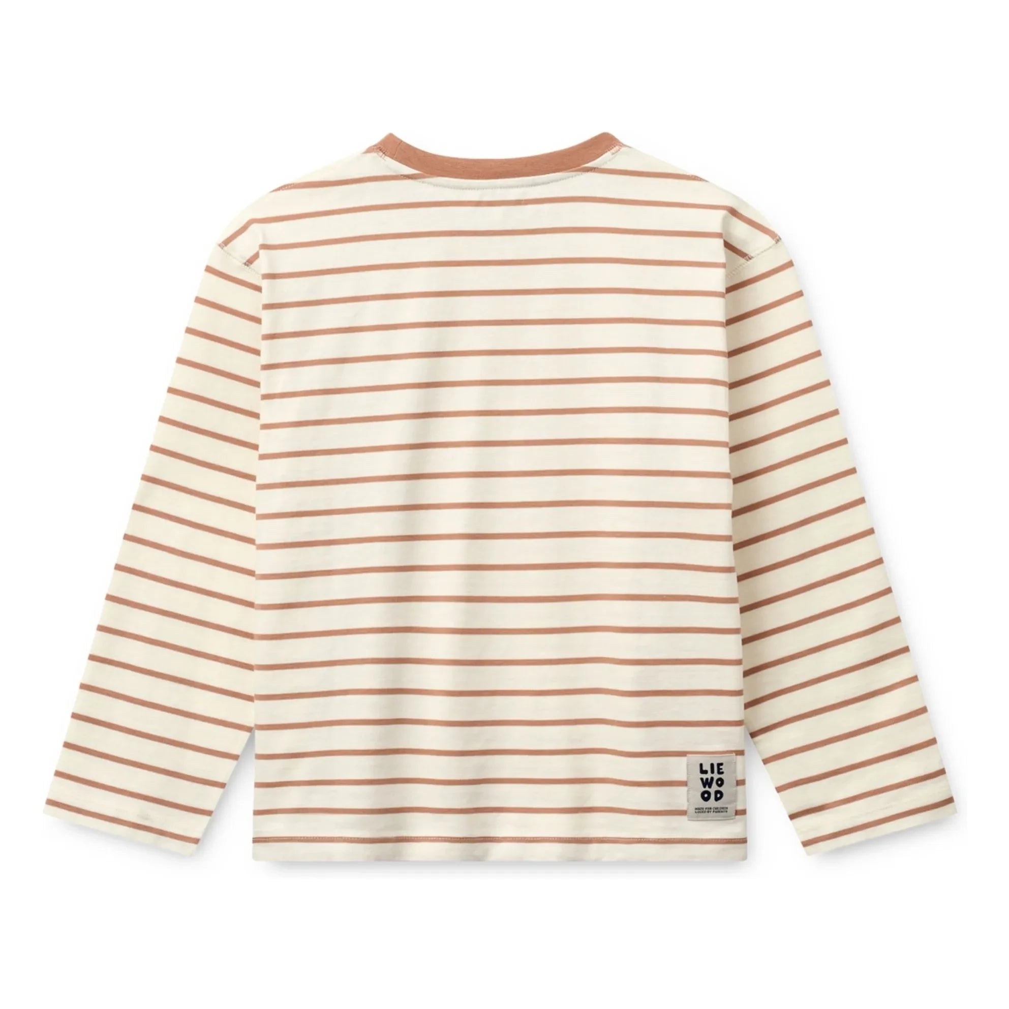 Liewood - Tyler Striped Heart Organic Cotton T-Shirt | Peach