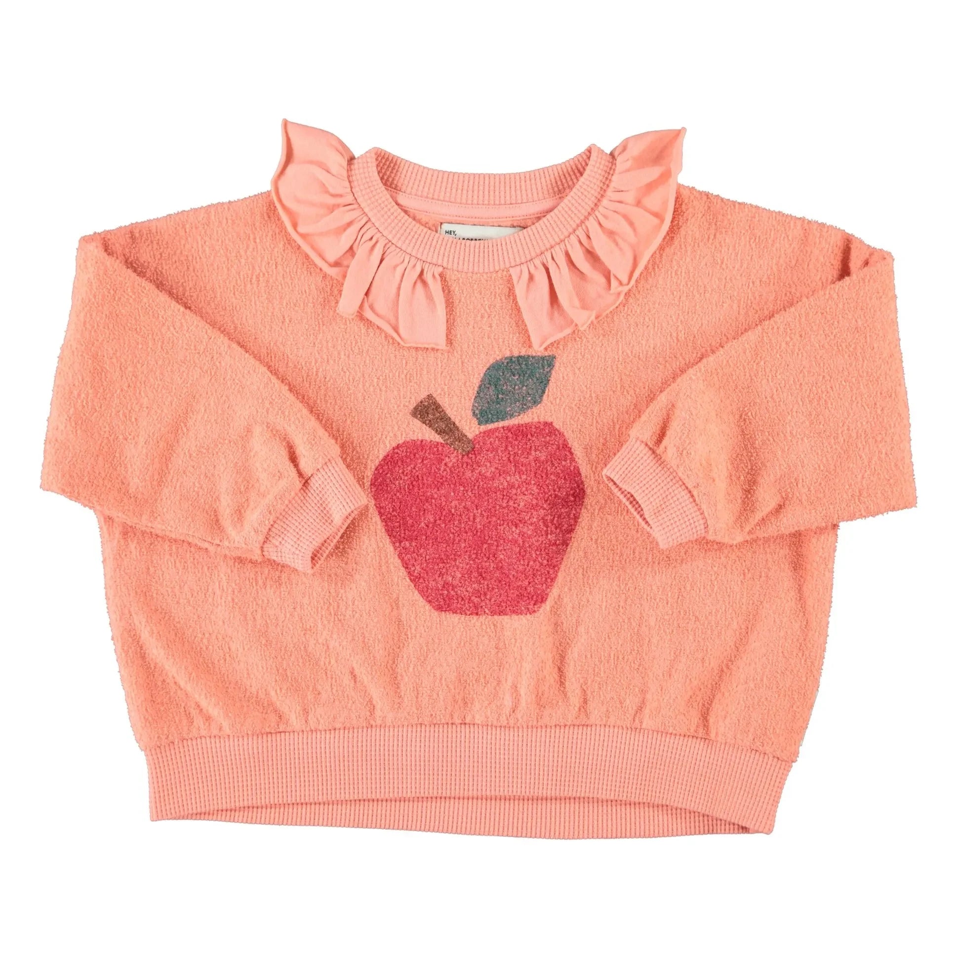 Piupiuchick - The Lunch Club organik pamuklu havlu sweatshirt | Coral