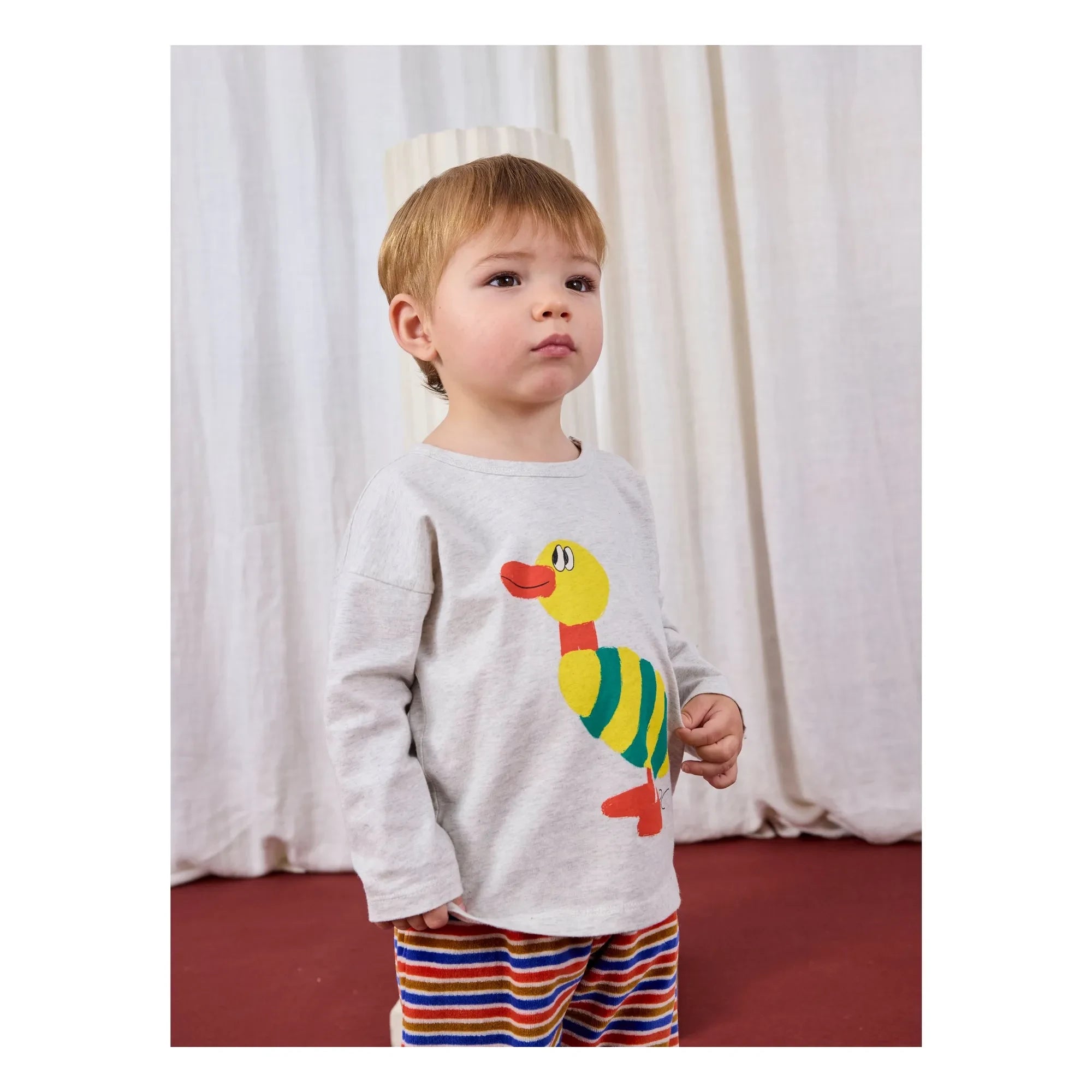 Bobo Choses - Enten-T-Shirt | Melange-Grau