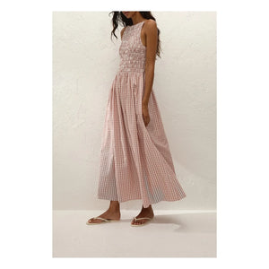 Faithfull the Brand - Carreaux Laia Pamuk Maxi Elbise | Cinnamon