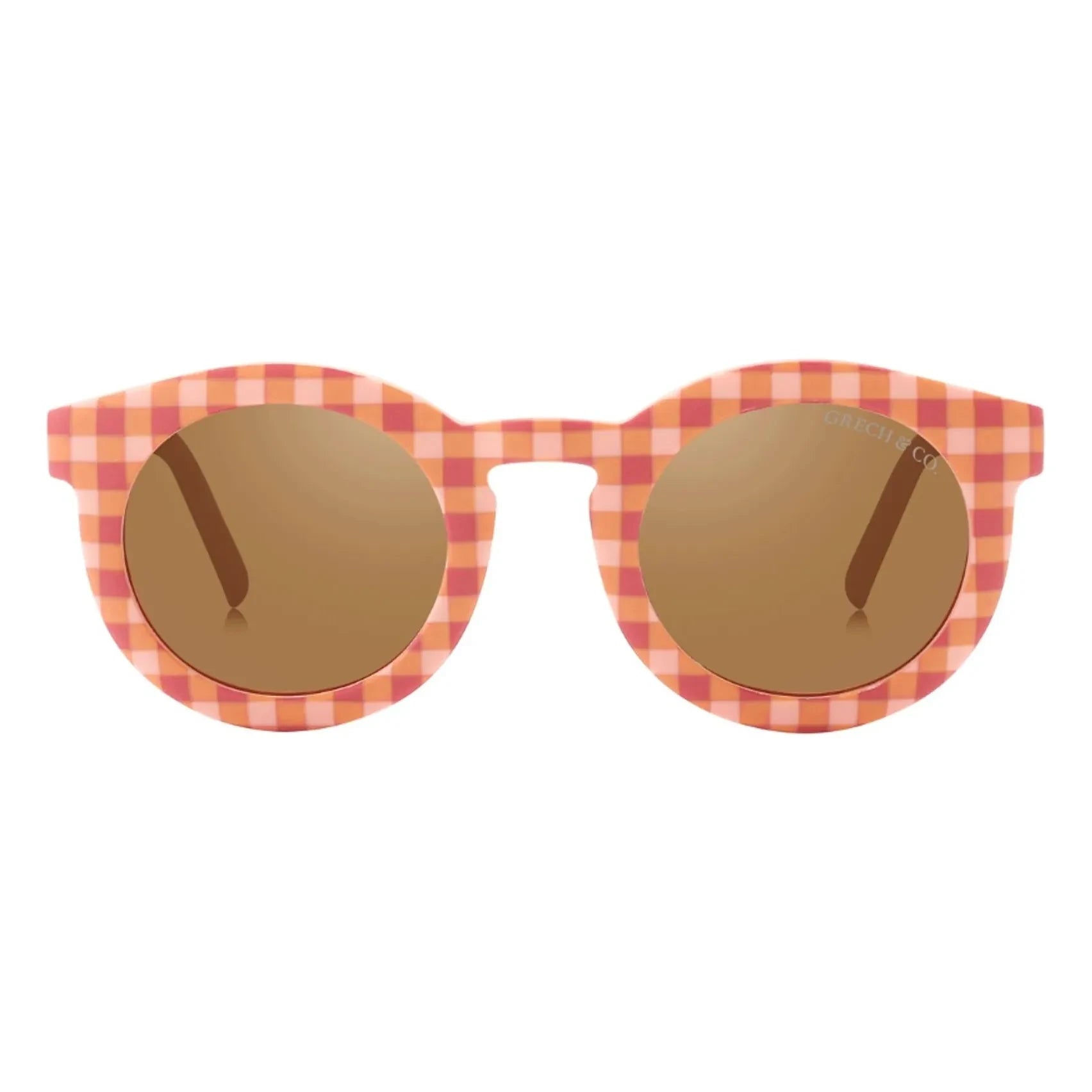 Grech & Co - Classic Vichy Polarized Natural Fiber Sunglasses | Light Red