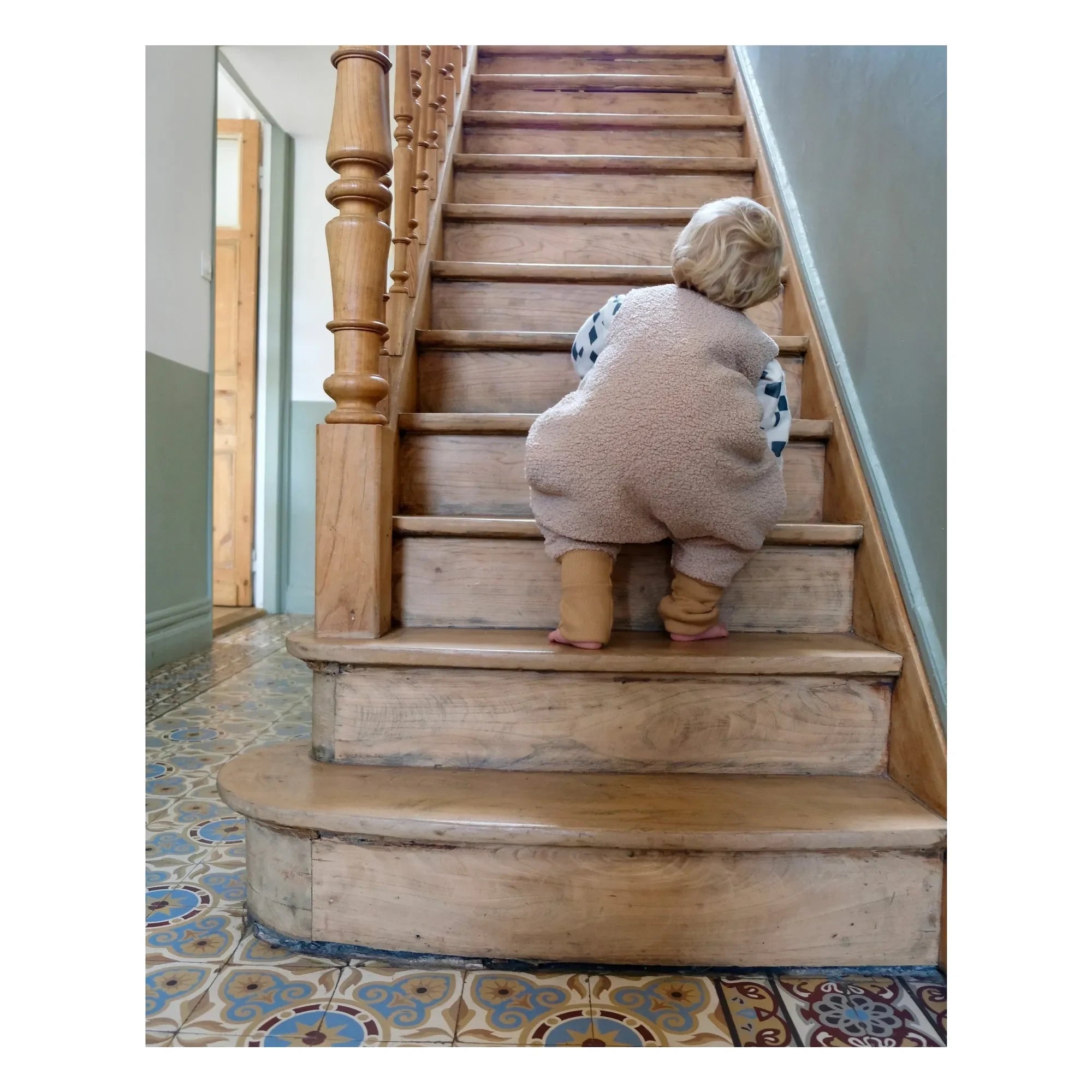 Tante Reine - Organik pamuklu ayaklı uyku tulumu Teddy | Kum