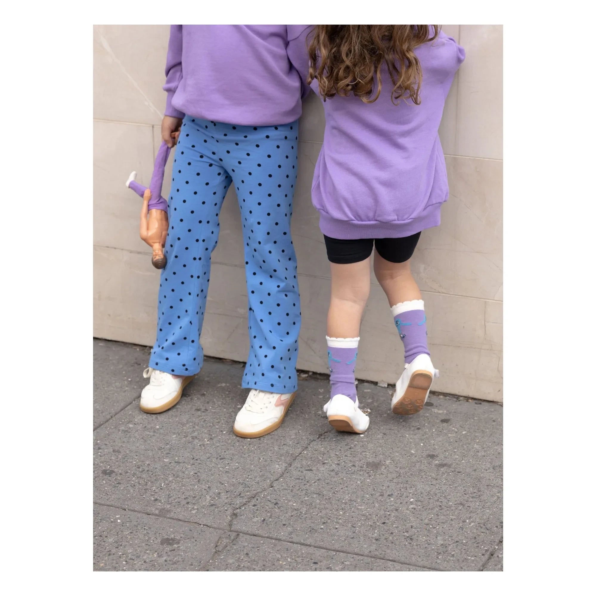 Mini Rodini - Organic Cotton Flare Pants | Azure Blue